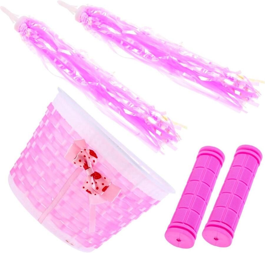 Kinderfiets Accessoires Set Fietsdecoratie Kinderen Fiets Versieren Helder Kleurrijk Design 21 cm Lengte Roze