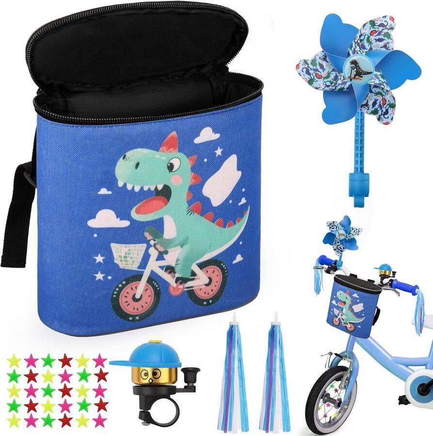 Kinderfiets Accessoires Set: Stuurtas Bel Windwiel en Meer voor Fietsen en Steps