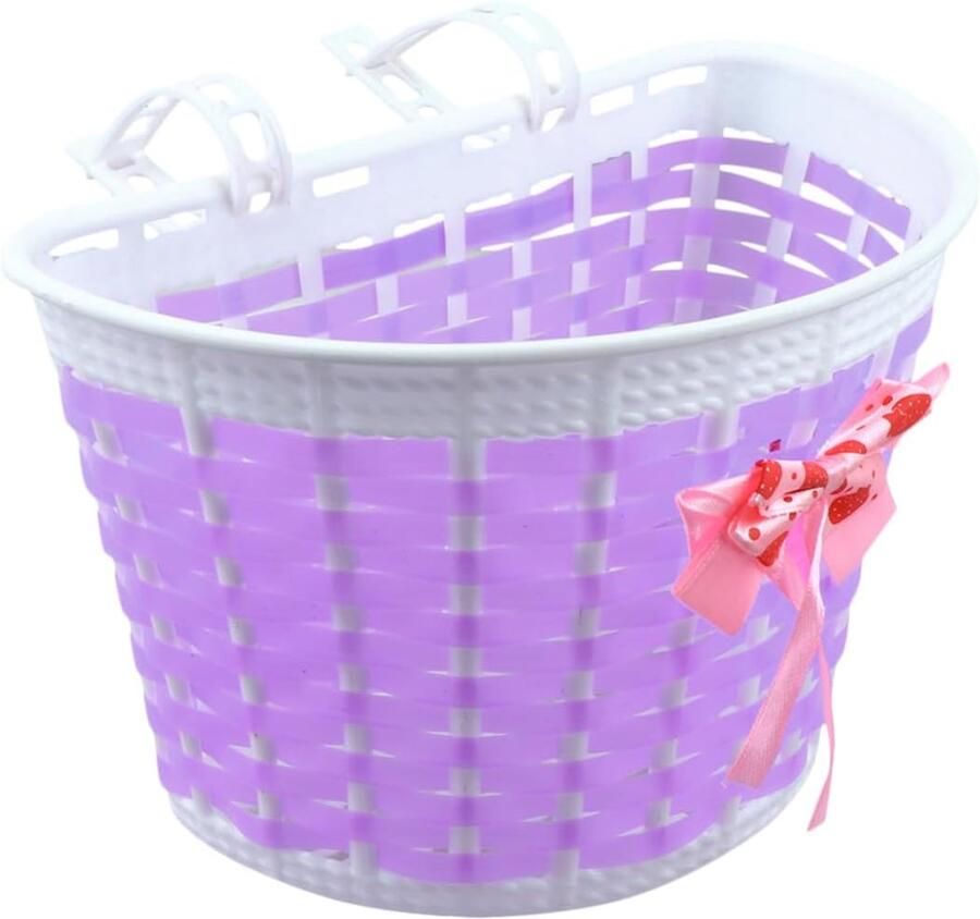 Kinderfiets Accessoires Stuurdecoratie Mand Fietsen Opvrolijken Eenvoudige Montage 4 Delig Lila