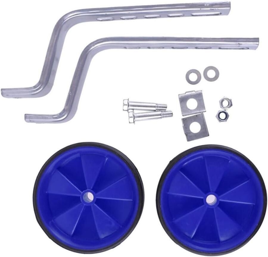 Kinderfiets Accessoires Zijwieltjes Set Fietsen Leren Universele Pasvorm 12-20 Inch Blauw