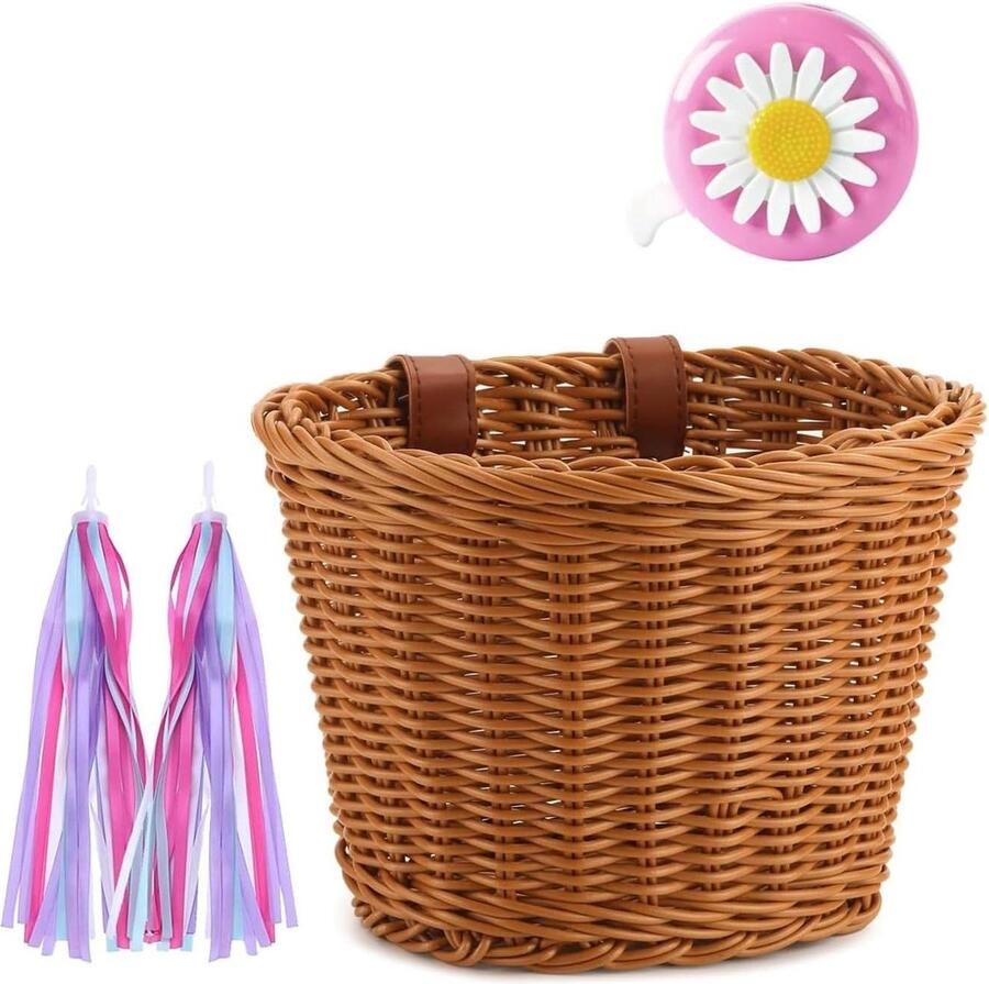Kinderfiets Accessoireset Fietsdecoratie Set Fietsplezier Vergroten Alles-in-één Decoratie 21 x 16 x 16 cm Bruin