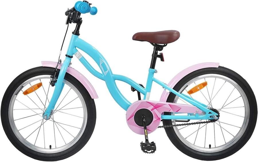 Kinderfiets Avonturenfiets Jeugd Outdoor Plezier Verstelbaar Stuur 18 Inch Lichtblauw
