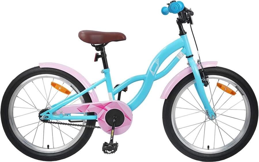 Kinderfiets Avonturenfiets Jeugd Outdoor Plezier Verstelbaar Stuur Zadel 18 Inch Wielmaat Lichtblauw