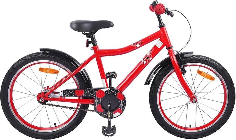 Kinderfiets Avontuurfiets Jeugd Veilige Rijplezier Verstelbaar Stuur Zadel 18 Inch Rood