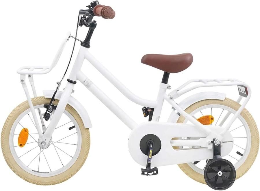 Kinderfiets Avontuurlijke fiets Buiten spelen Stevig stalen frame 16 inch Wit
