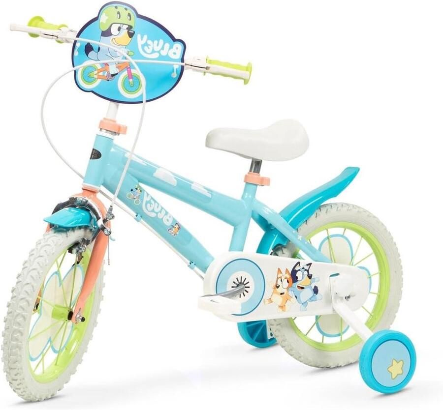 Kinderfiets Bluey sfiets sfiets Leren Fietsen Stevige Constructie 14 inch Blauw
