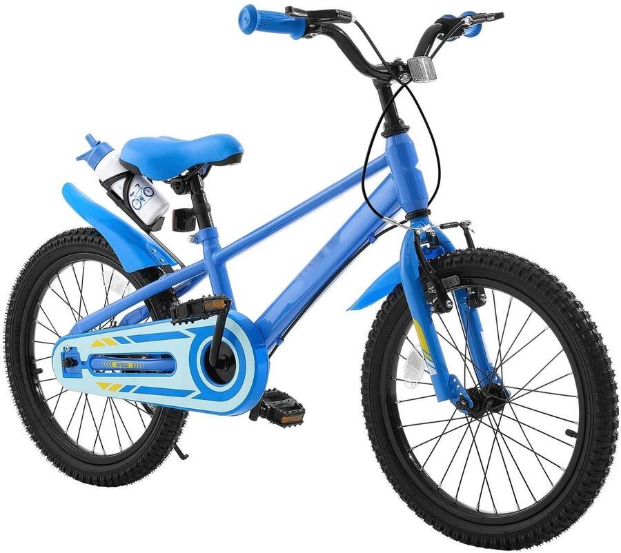 Kinderfiets BMX-fiets 51 cm wielmaat Voor kinderen van 7-13 jaar Koolstofstalen frame Dubbele rem Verstelbaar zadel en stuur Met standaard Blauw