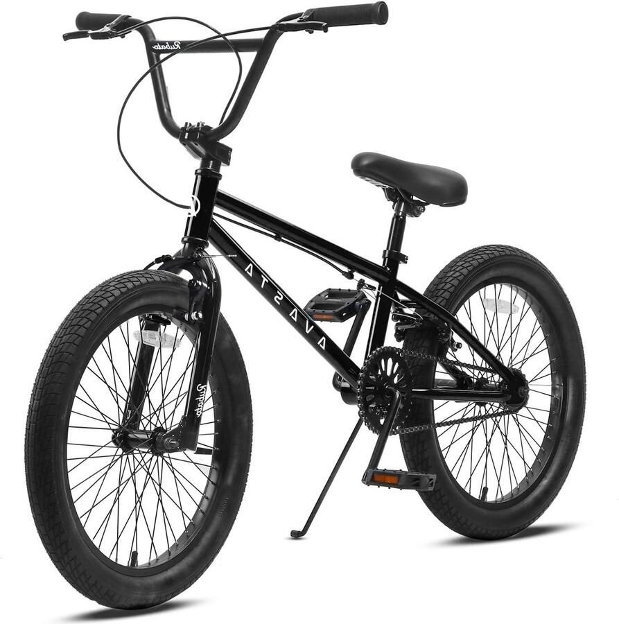 Kinderfiets BMX sfiets sfiets BMX-rijden Stevig Hi-Ten stalen frame 18 inch Zwart