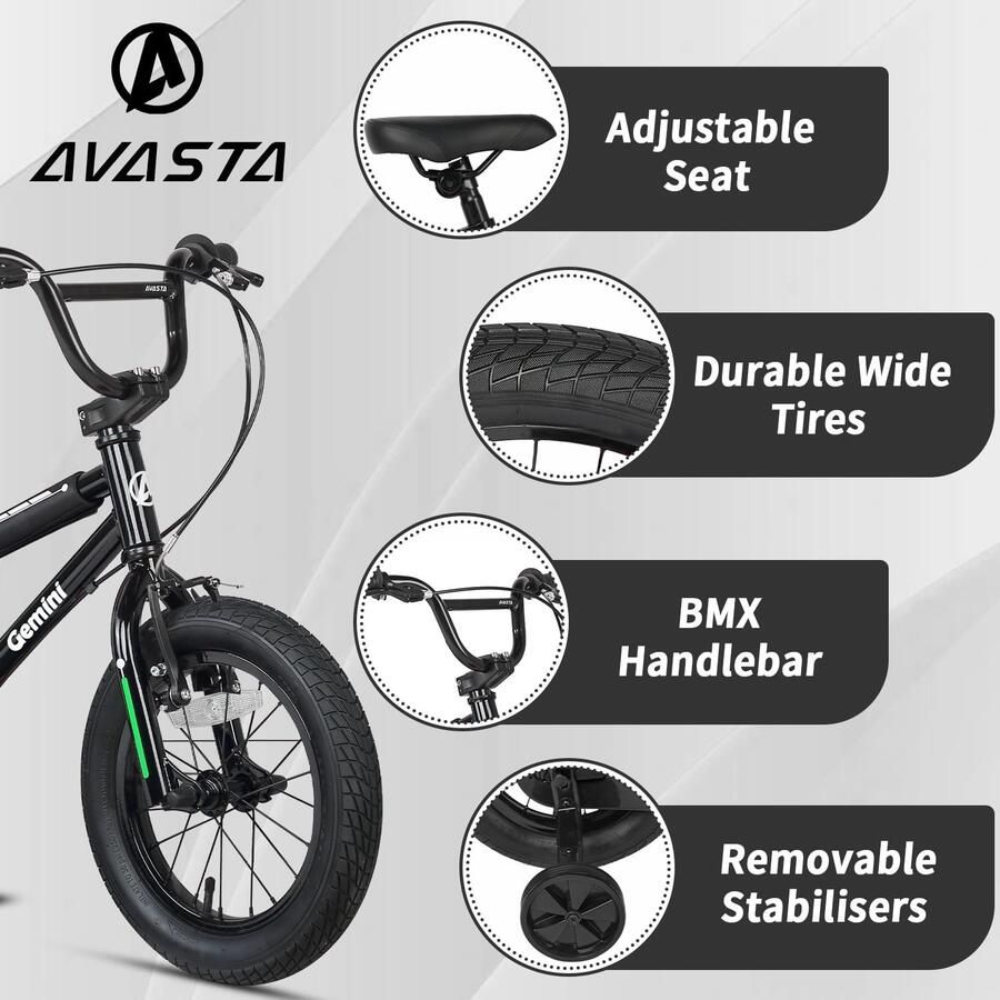 Kinderfiets BMX Stijl voor Peuters met Stabilizers