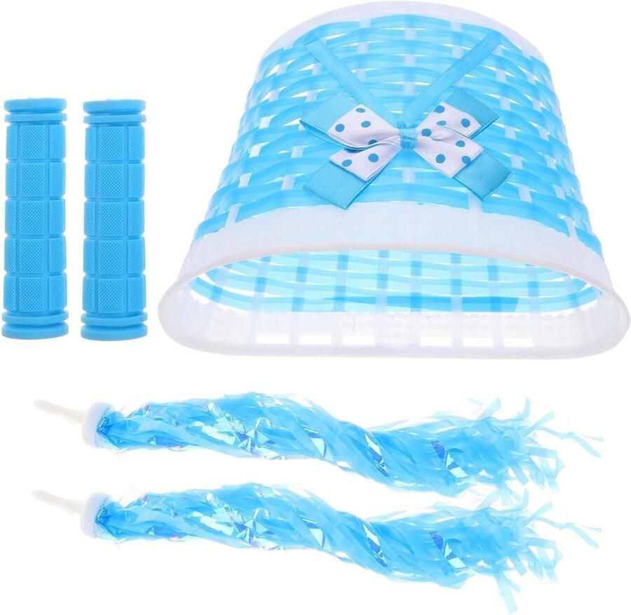 Kinderfiets Decoratie Set Stuur Slingers d Fiets Versieren Eenvoudig Te Installeren 20 cm Lengte Blauw