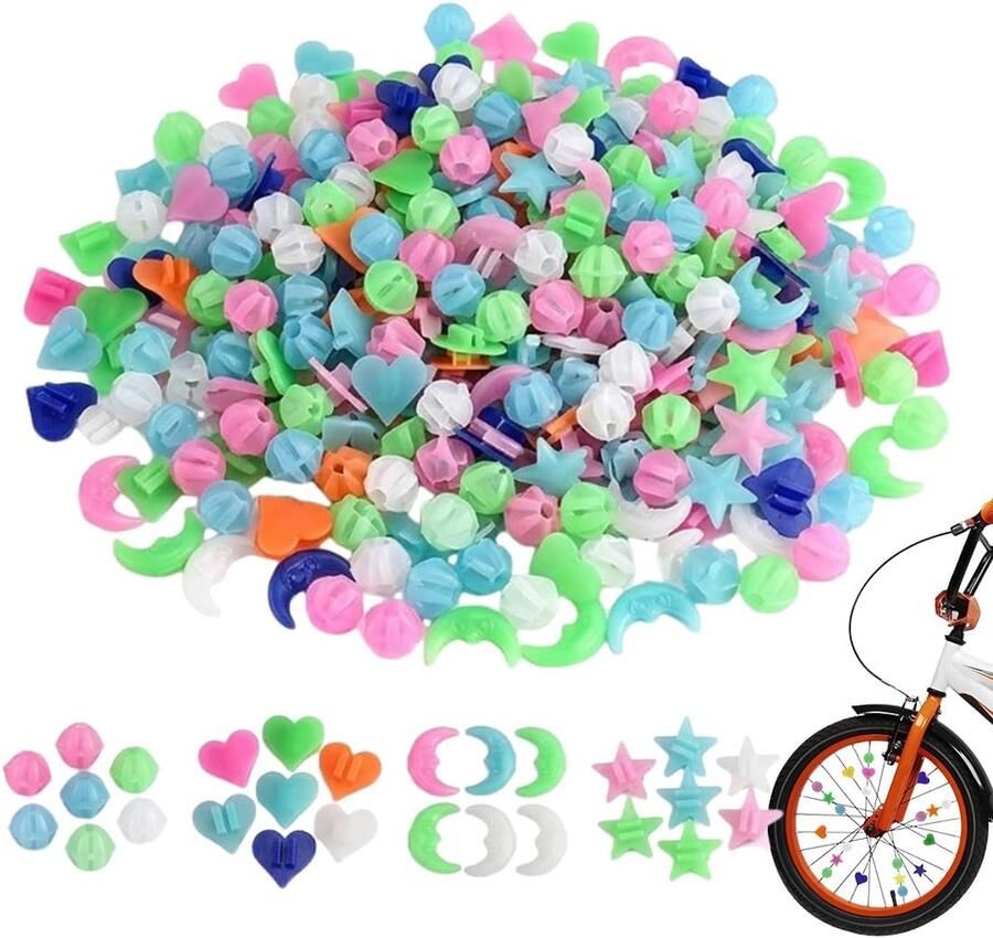 Kinderfiets Decoratie Spaak Accessoires Fiets Personaliseren Veelzijdig Kleurrijk Design 210 Stuks Kleurrijk