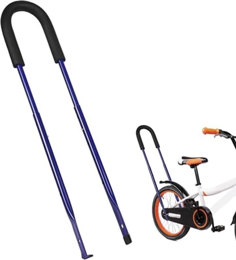 Kinderfiets Duwstang Fiets Balans Trainer Leren Fietsen Verstelbare Hoogte 55-74cm Blauw