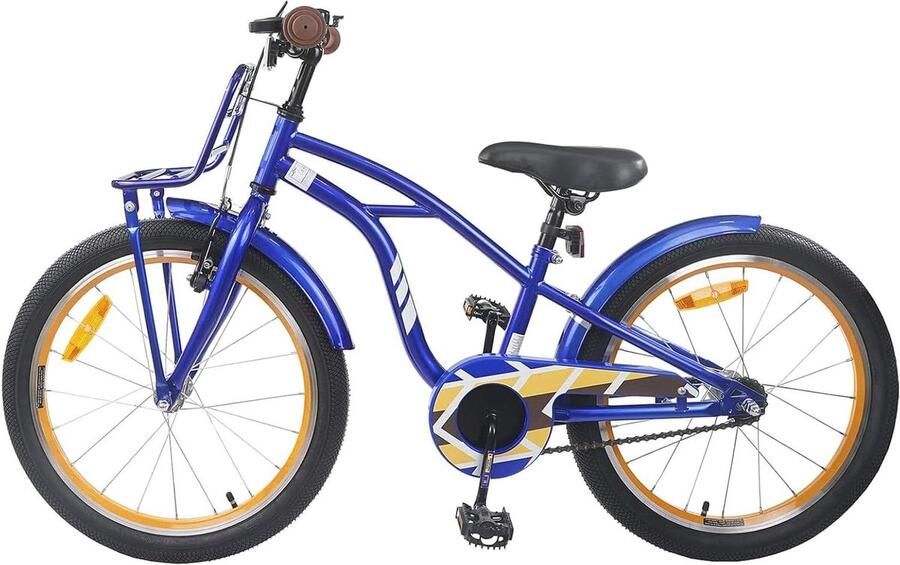 Kinderfiets sfiets sfiets Buiten Spelen Robuust Stalen Frame 22 inch Donkerblauw