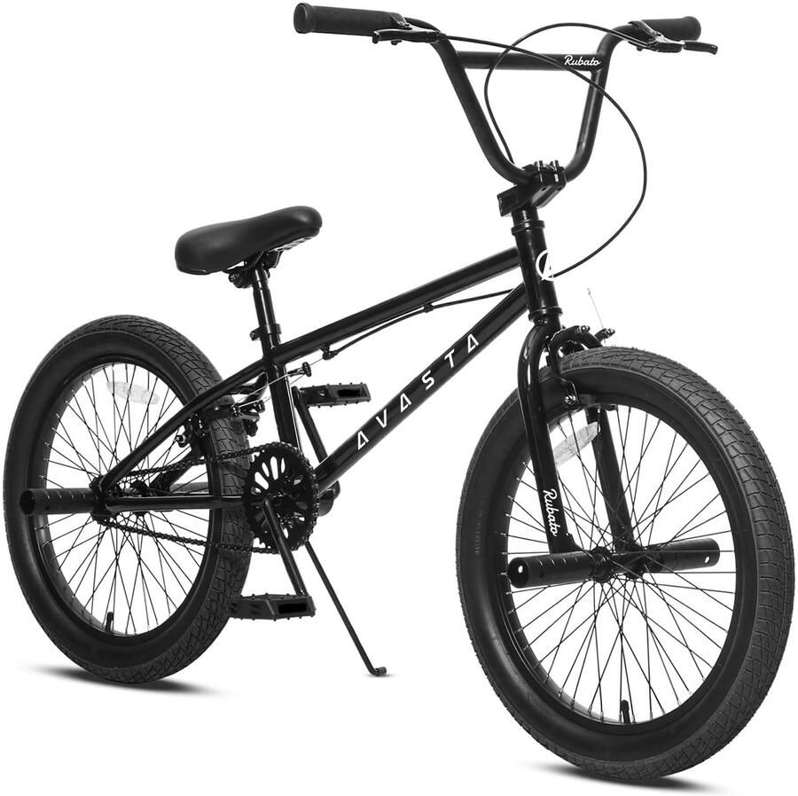 Kinderfiets Freestyle BMX Fiets Avontuurlijk Rijden Stevig Stalen Frame 20 Inch Zwart