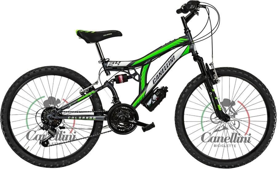 Kinderfiets Full Suspension 24 inch voor Jongeren Ideaal voor en