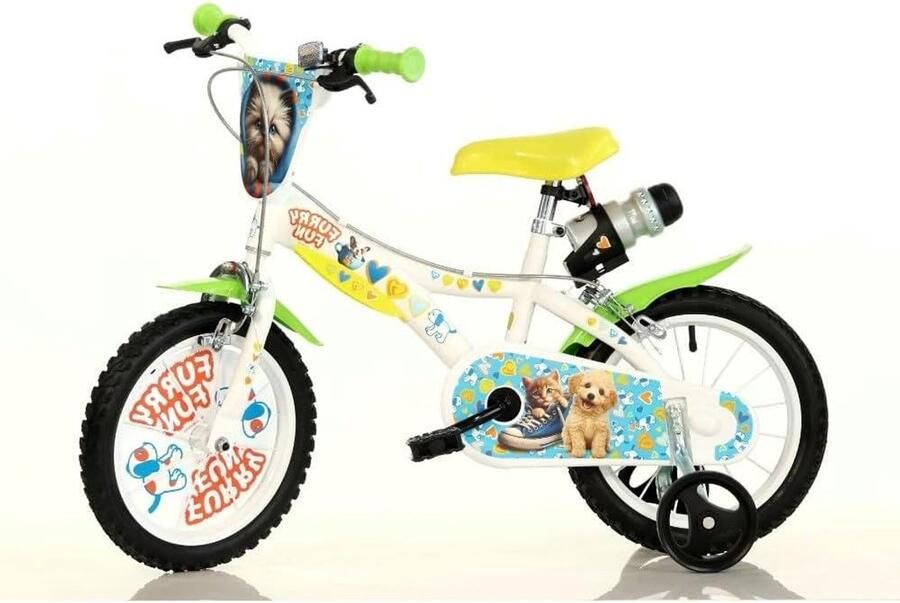 Kinderfiets Meisjesfiets Loopfiets Leren Fietsen Veelkleurig Design 16 inch Veelkleurig