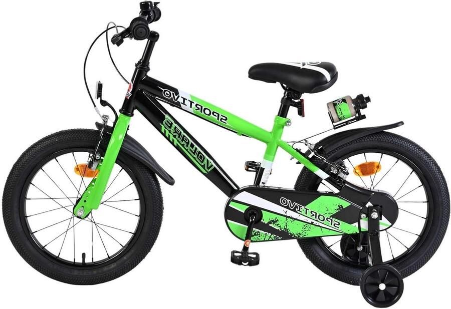 Kinderfiets Groen Loopfiets Meisjes Leren Fietsen Twee Handremmen 16 Inch Groen