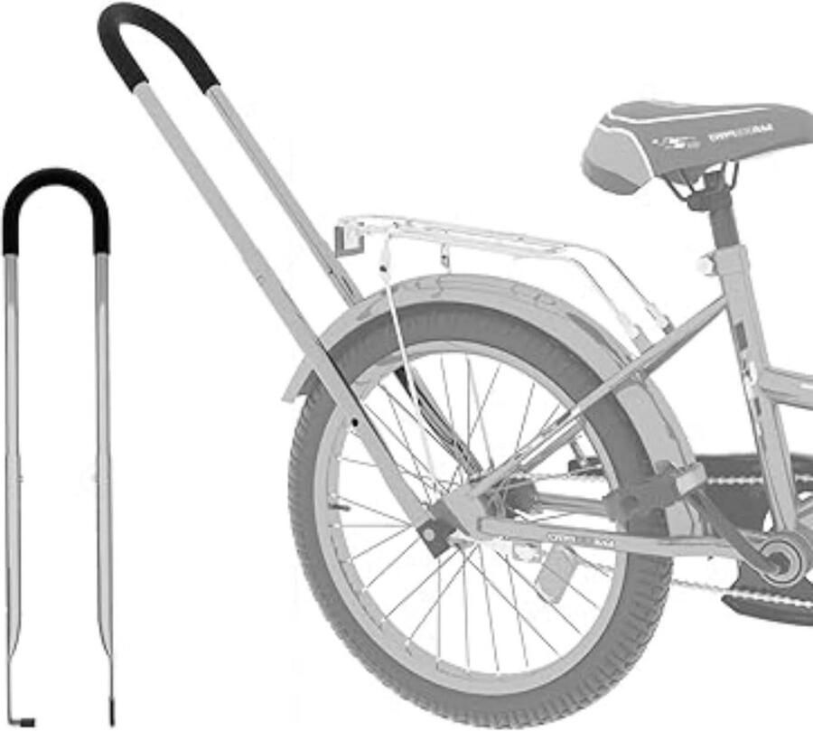 Kinderfiets hulp Leerfiets trainer Kinderen leren fietsen Uitschuifbaar en in hoogte verstelbaar 27-35 inch Zwart
