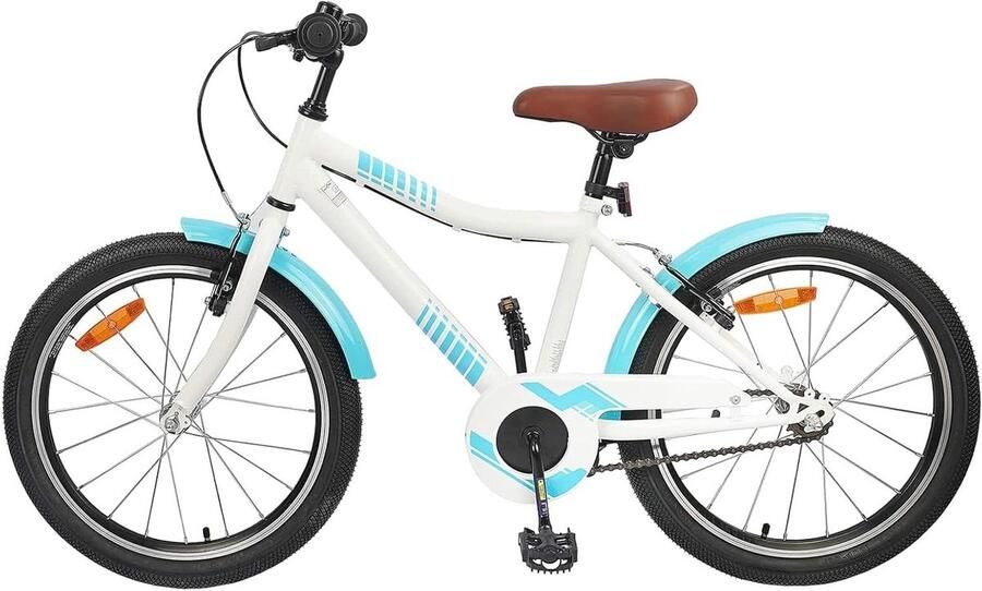 Kinderfiets Jeugdfiets Buitenavontuur Verstelbare handvatten 18 inch Lichtblauw