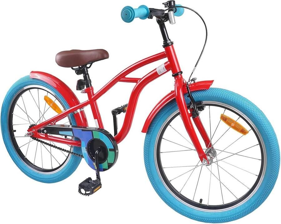Kinderfiets Jeugdfiets Meisjes Buiten Spelen Stabiel Stalen Frame 22 Inch Rood