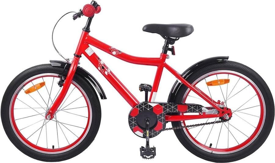 Kinderfiets Jeugdfiets Meisjesfiets Naar School Fietsen Verstelbaar Stuur en Zadel 20 inch Rood