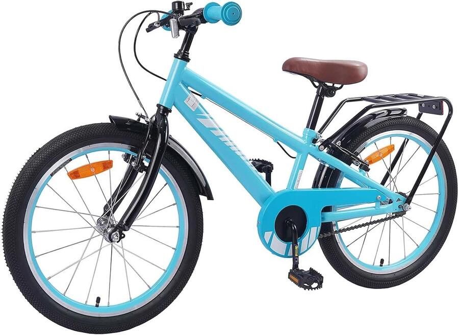 Kinderfiets Jeugdfiets Meisjesfiets Veilig Fietsen Stabiel Stalen Frame 20 inch Hemelsblauw