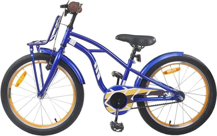 Kinderfiets Jeugdfiets Meisjesfiets Vrije Tijd Diep Frame 18 inch Donkerblauw