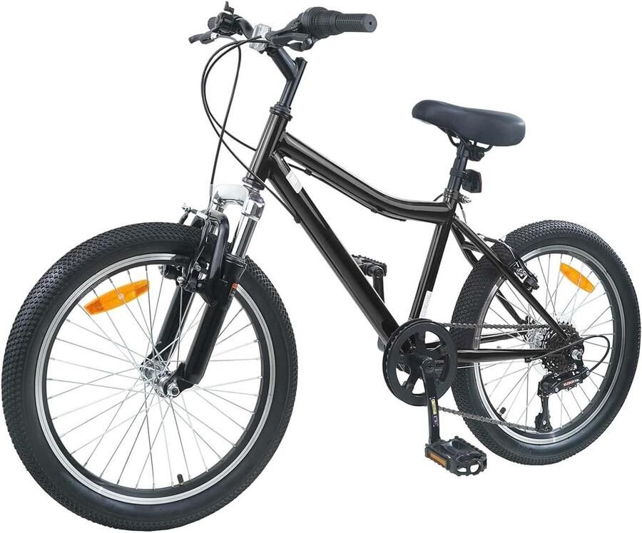 Kinderfiets sfiets sfiets Dagelijks Gebruik 6 Versnellingen 24 inch Zwart