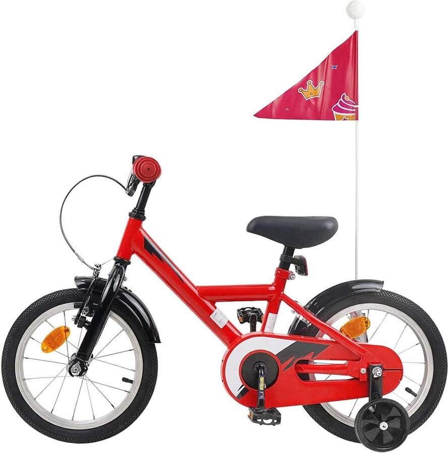 Kinderfiets Peuterfiets Jeugdfiets Buiten Spelen Verstelbaar Zadel Stuur 12 Inch Wiel Rood