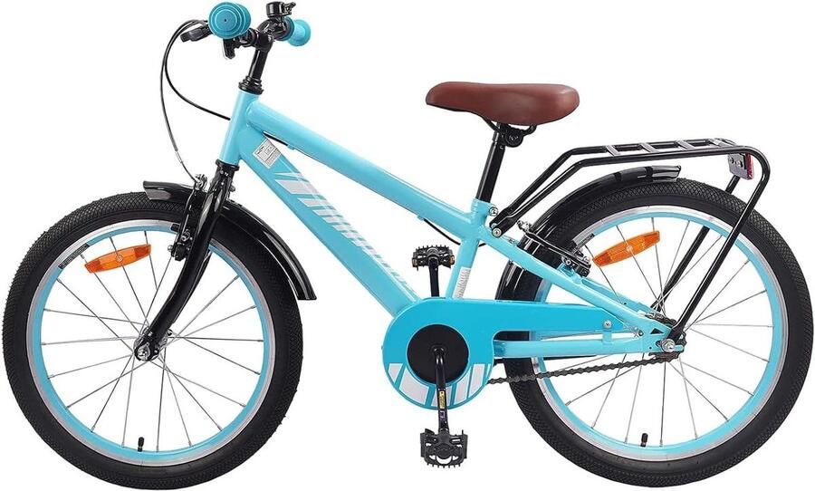 Kinderfiets Jeugdfiets Peuterfiets Veilig Fietsen Klassiek Ontwerp 18 inch Lichtblauw