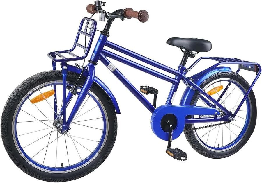 Kinderfiets Jeugdfiets School en recreatie Veilig en comfortabel 22 inch Donkerblauw