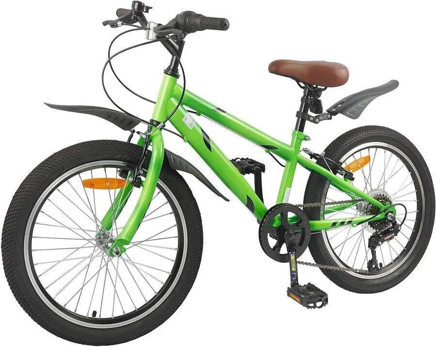 Kinderfiets Jeugdfiets Vrije tijd 6 versnellingen 24 inch Groen