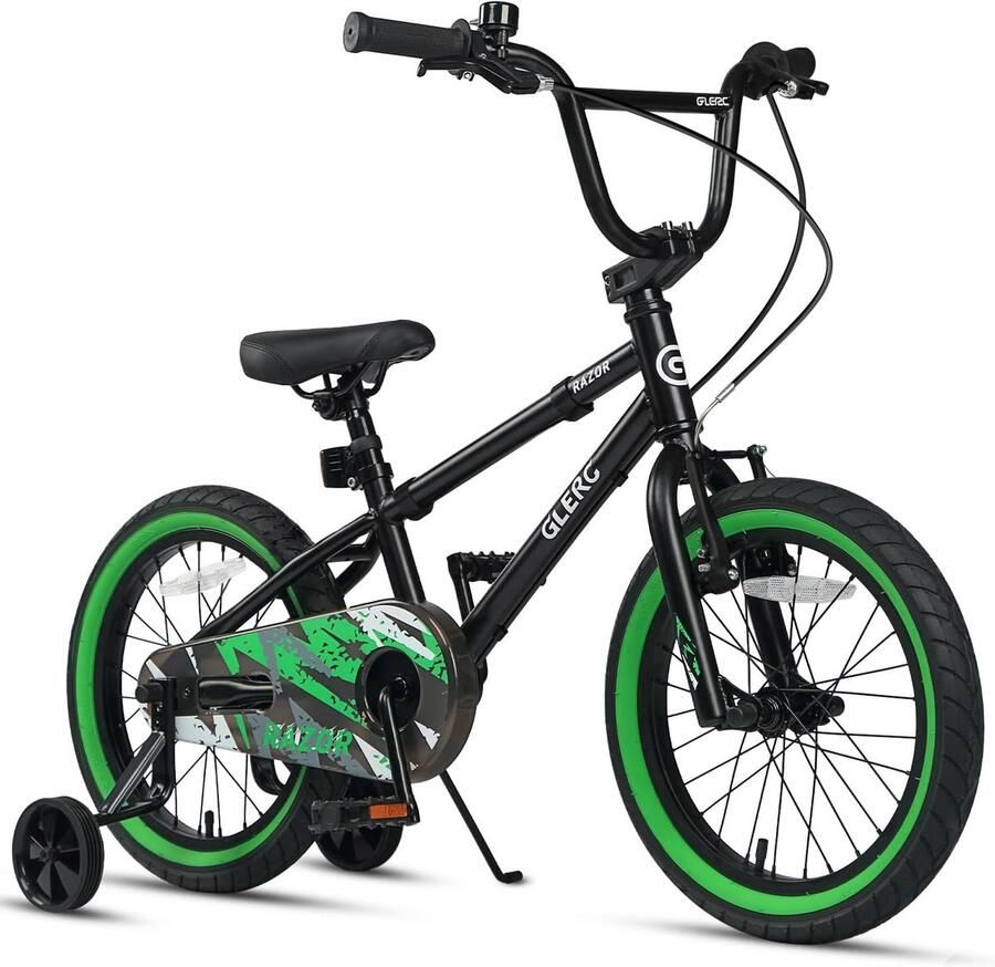 Kinderfiets Jongens 12 14 16 Inch BMX Stijl met Zijwieltjes en Standaard