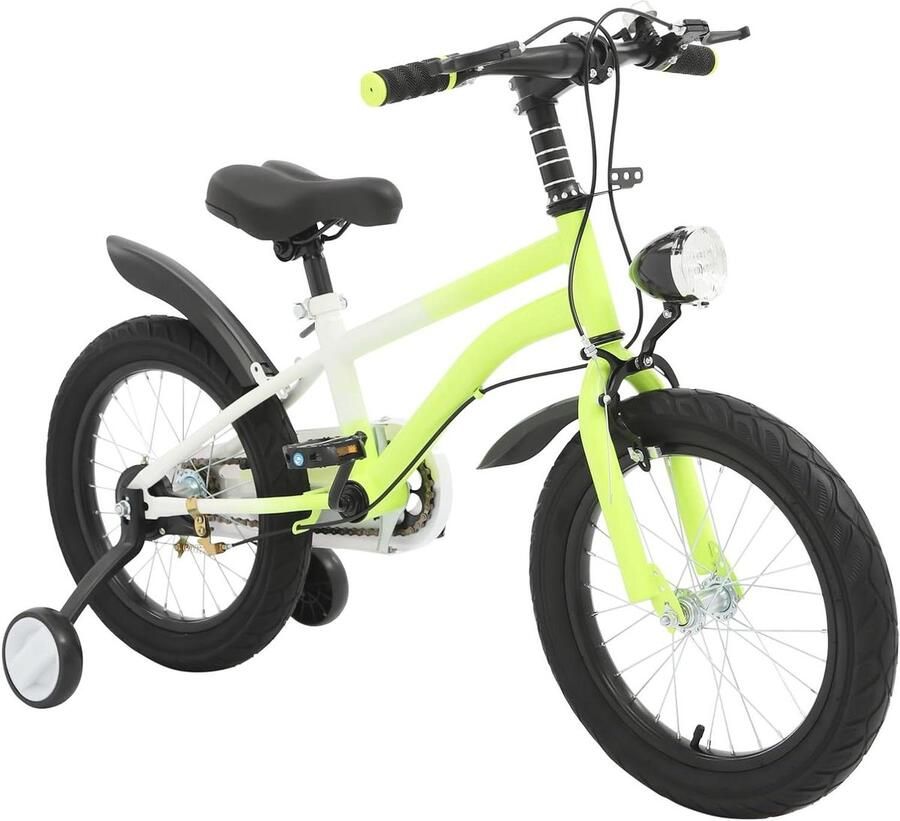 Kinderfiets en fiets Buiten spelen Verstelbaar zadel en stuur 16 inch Geel