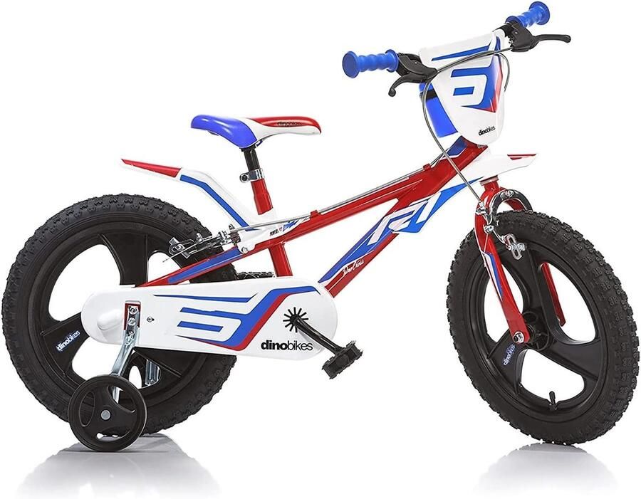 Kinderfiets Jongens Loopfiets Buiten Spelen Afneembare Zijwieltjes 14 inch Rood Blauw Wit