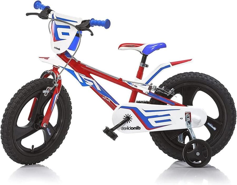 Kinderfiets Jongens Loopfiets Buiten Spelen Afneembare Zijwieltjes 14 inch Rood Blauw Wit