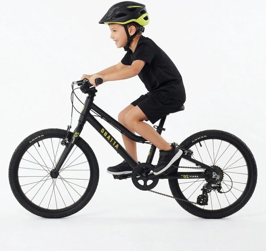 Kinderfiets Fiets Buiten Spelen Lichtgewicht Aluminium Frame 20 Inch Wielen Zwart