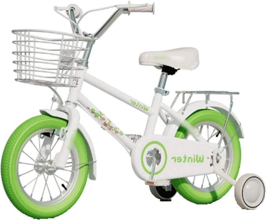 Kinderfiets Fiets Buiten Spelen Met Zijwieltjes 12-18 Inch Groen
