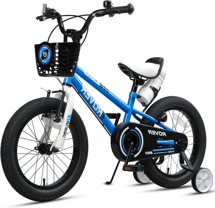 Kinderfiets Fiets Leren Fietsen Met Steunwielen d 16 Inch Blauw