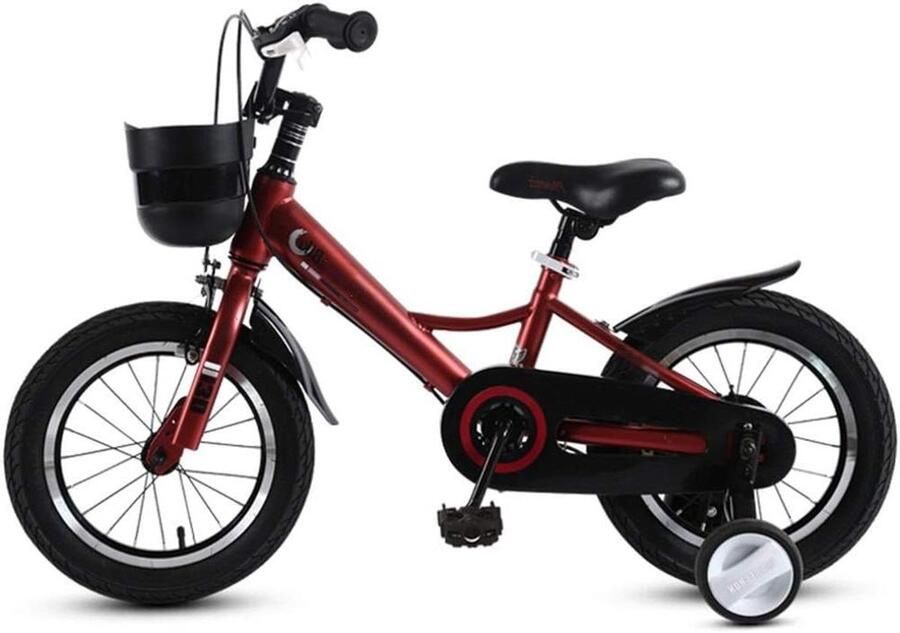 Kinderfiets Fiets Veilig Leren Fietsen Verdikt Koolstofstaal Frame 18 Inch Rood