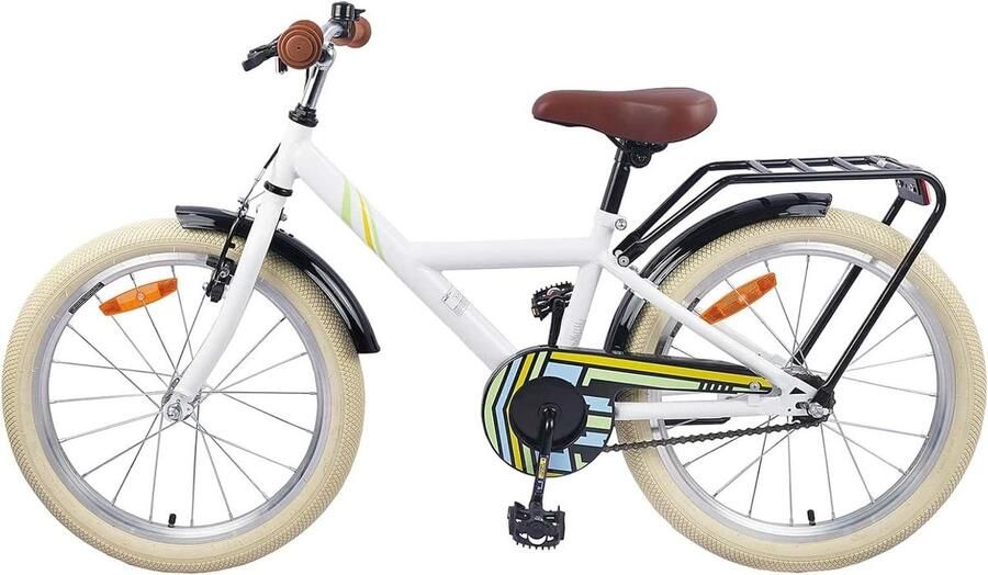 Kinderfiets sfiets Buiten Plezier Verstelbaar Stuur Zadel 24 Inch Wit