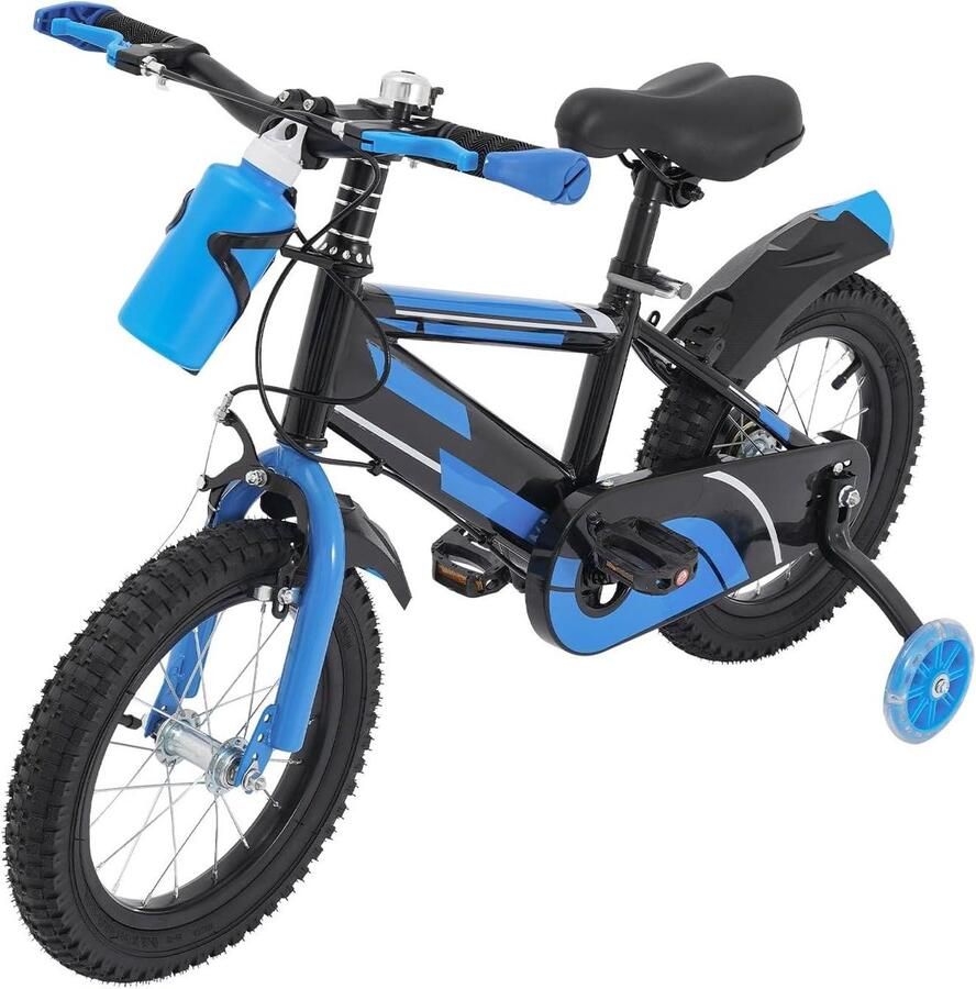 Kinderfiets sfiets Buiten Spelen Dubbele Rem 14 Inch Zwart Blauw