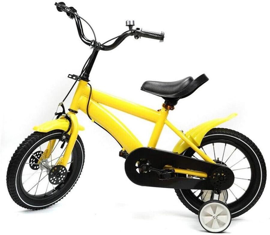 Kinderfiets sfiets Leren Fietsen Carbon Stalen Frame 14 Inch Geel