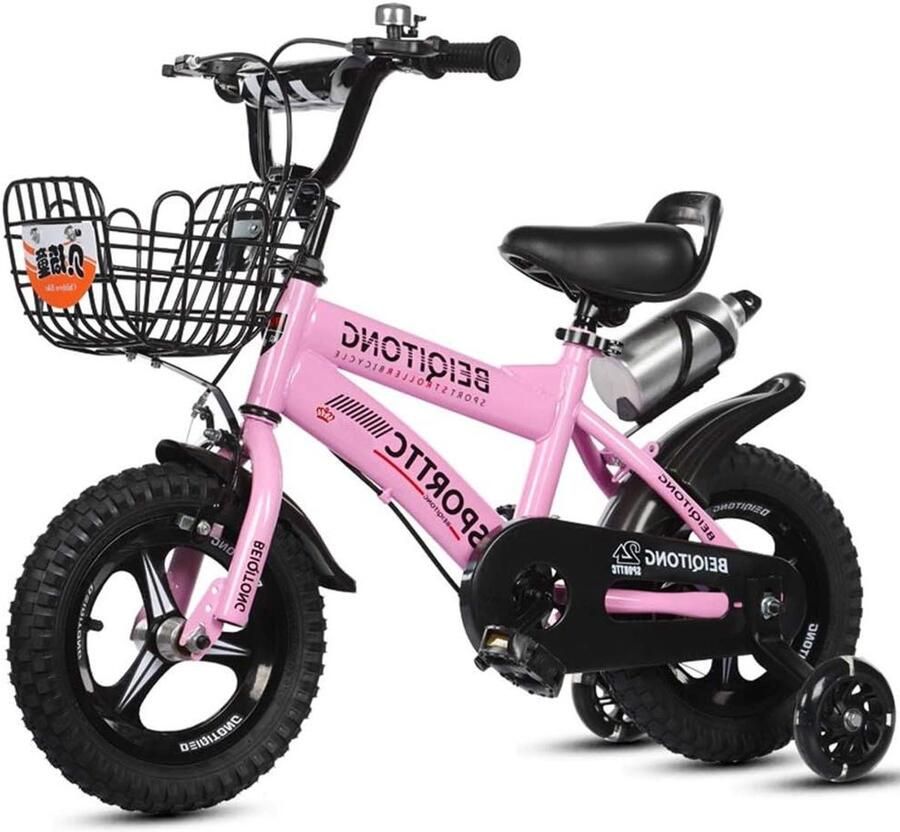 Kinderfiets sfiets Leren Fietsen Met Steunwielen 16 inch Roze