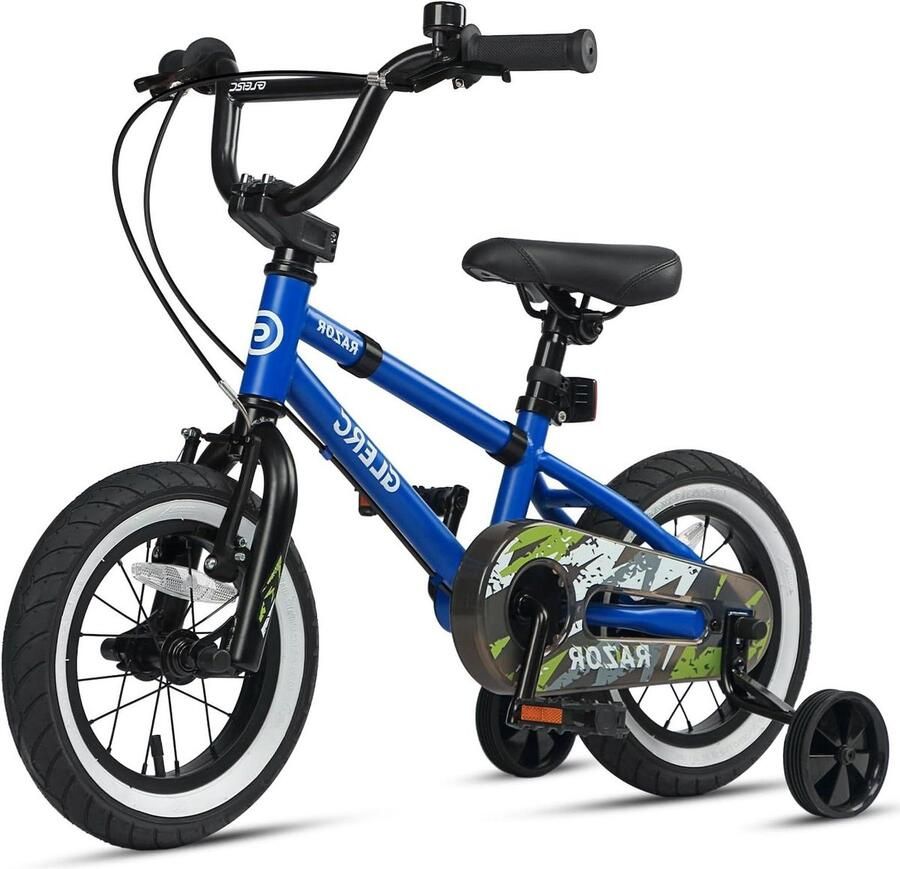 Kinderfiets Jongensfiets BMX Buiten Spelen Dubbel Rem Systeem 12 Inch Blauw