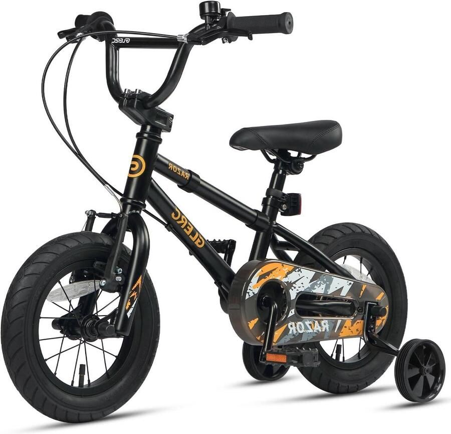 Kinderfiets Jongensfiets BMX Buiten Spelen Dubbel Remsysteem 12 14 16 inch Zwart
