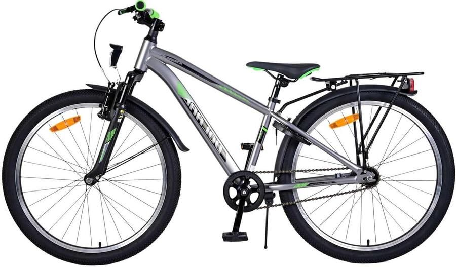 Kinderfiets Jongensfiets Buiten Fietsen Lichtgewicht Frame 24 inch Donkergrijs