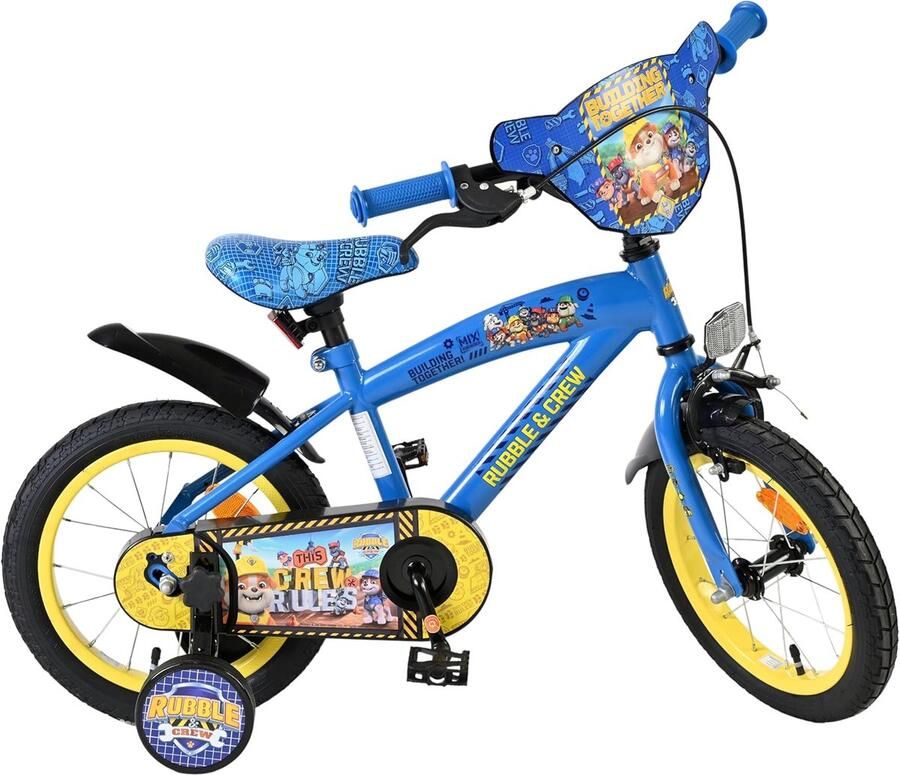 Kinderfiets Jongensfiets Buiten Fietsen Terugtraprem en handrem 14 inch Blauw