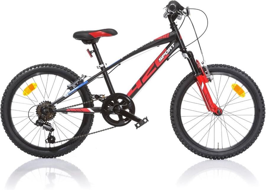 Kinderfiets Jongensfiets Buiten spelen Lichtgewicht aluminium frame 20 Inch Zwart