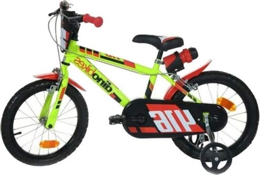 Kinderfiets Jongensfiets Buiten Spelen Met Zijwieltjes 16 Inch Neon Geel
